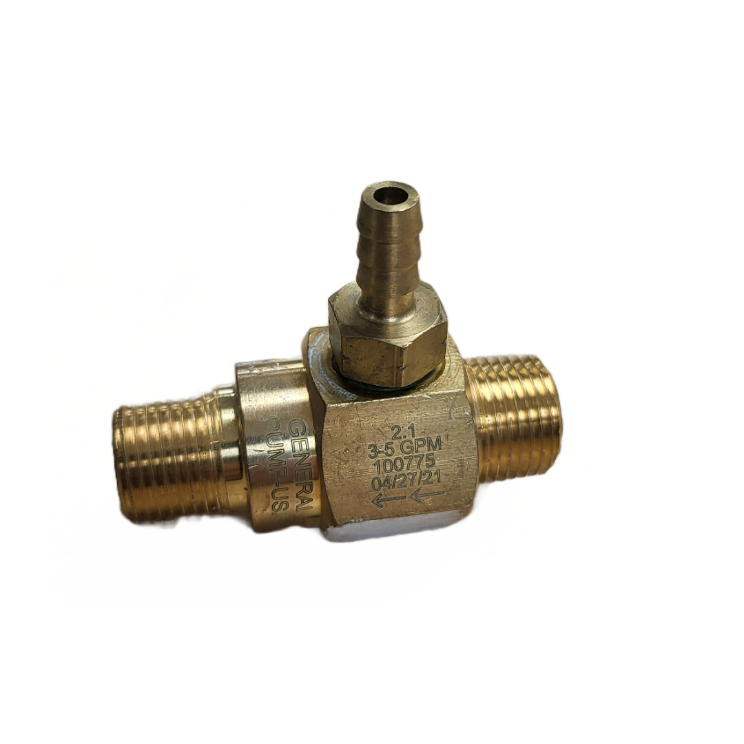 INJECTOR FIXED HIGH DRAW BRASS 2.1mm 3-5GPM