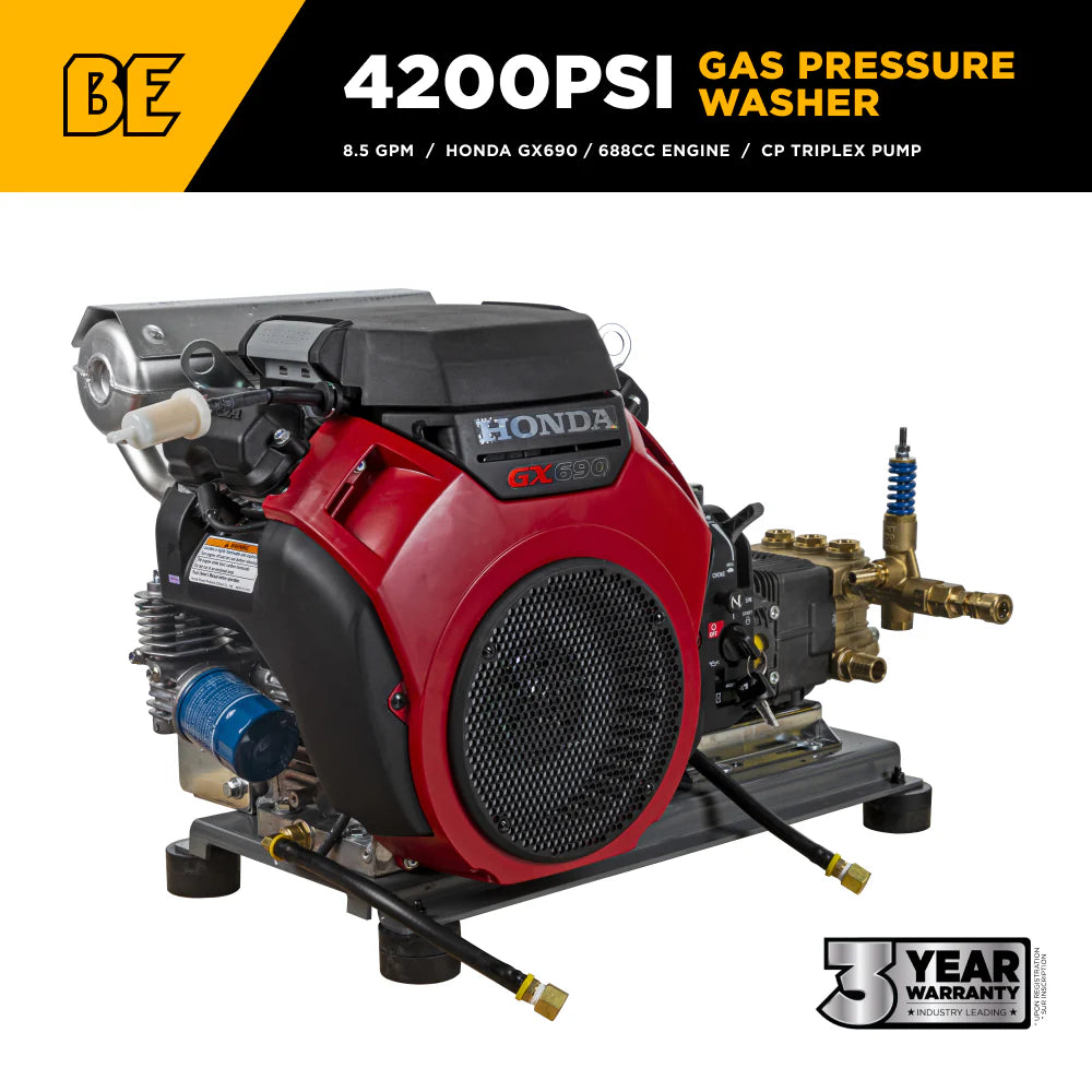 PW 3,000 PSI 10 GPM Cold Water Gas Pressure Washer